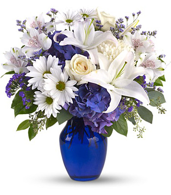 Beautiful in Blue from Walker's Flower Shop in Huron, SD